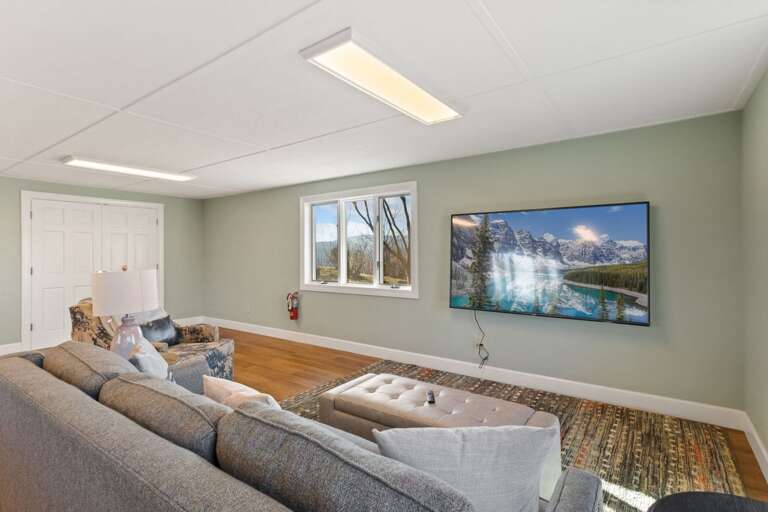 Comfortable TV space in the Family Room