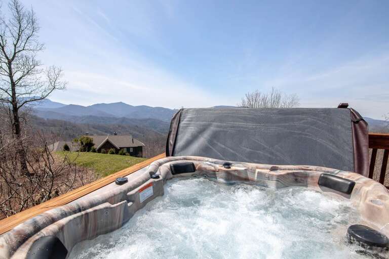 Hot Tub Located on Side Deck off Master Suite