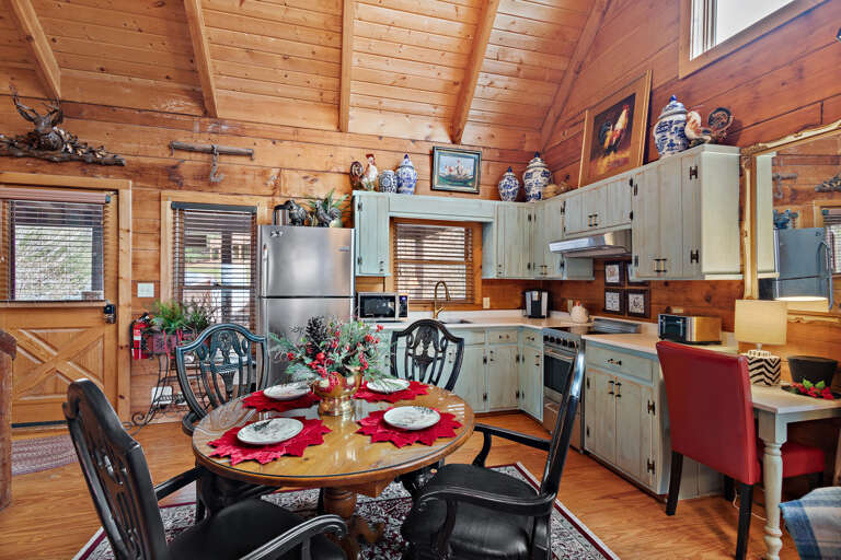 Stainless Appliances, Dining for Four and a Writing Desk