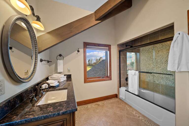 Ensuite Bathroom in the Upper Level King/Twin Bedroom