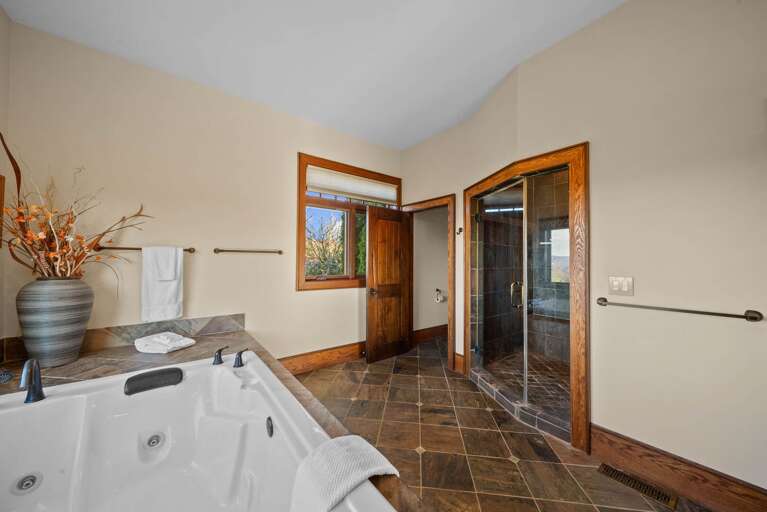 Jetted Tub and Shower in King Suite Bathroom