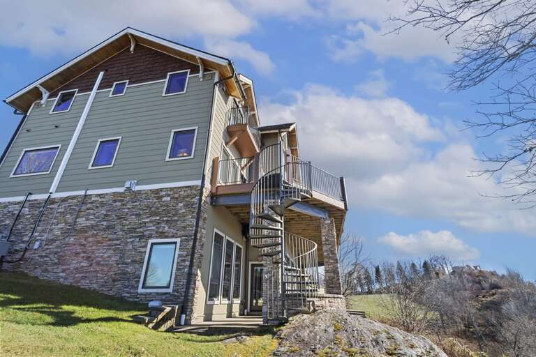 Spiral Staircase to the Fire Pit Spiral Staircase to the Fire Pit