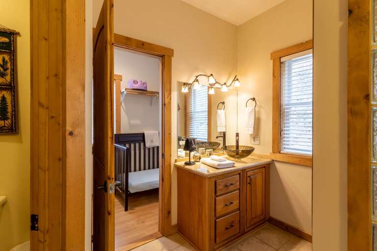 Large Closets on side of Master Bathroom that can serve as Bonus Room with Pack 'n Play