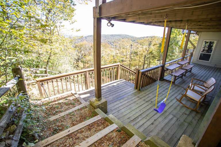 Lower Level Deck with Swing