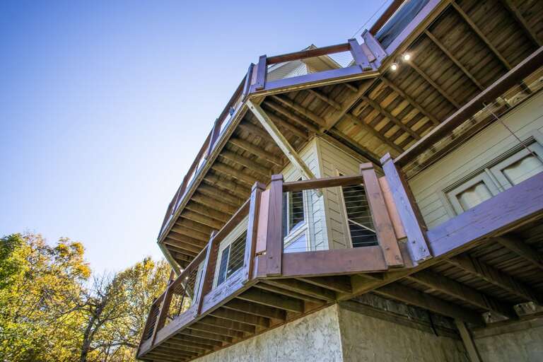 Two Levels of Porches at Mile High Lodge