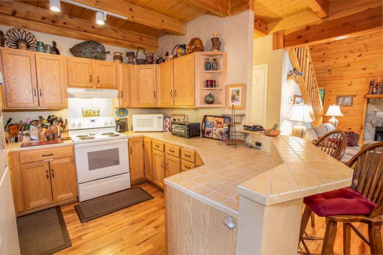 Open Kitchen with Bar Seating for 2