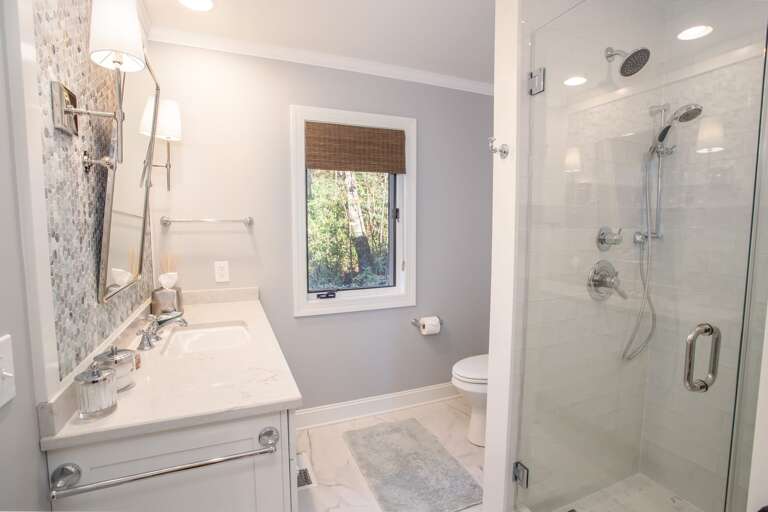 Jack and Jill Bathroom with Walk in Shower