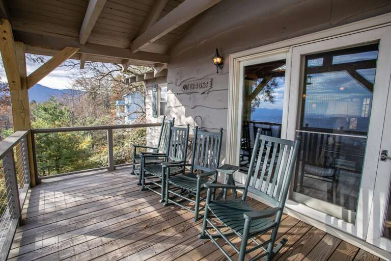 Rocking Chairs on the Main Level Rear Deck