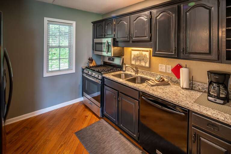 Kitchen with granite counters