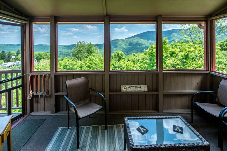 View from the screened porch and master bedroom