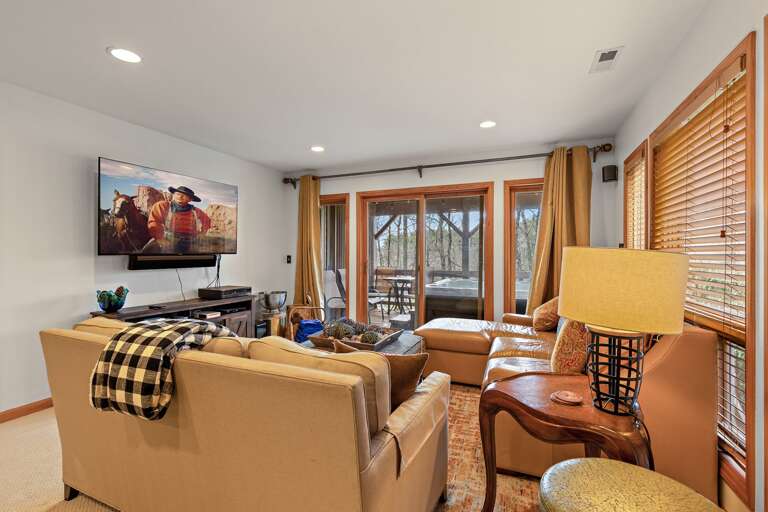 Plenty of Lounging Space and Big Screen TV Plenty of Lounging Space and Big Screen TV