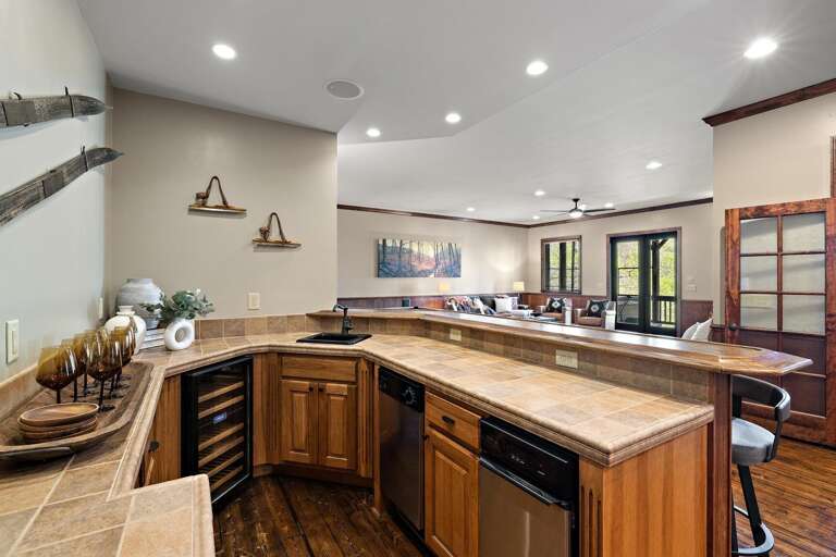 We Bar Includes, Fridge, Dishwasher, and Wine Cooler