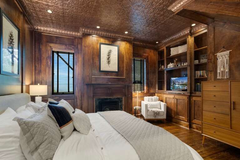 King Bedroom on Lower Level with HD Smart TV