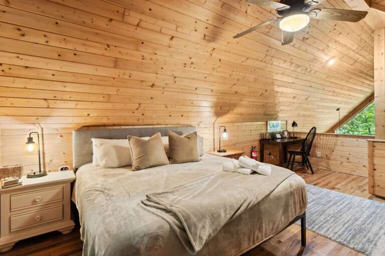 King Bed in Master Suite Loft