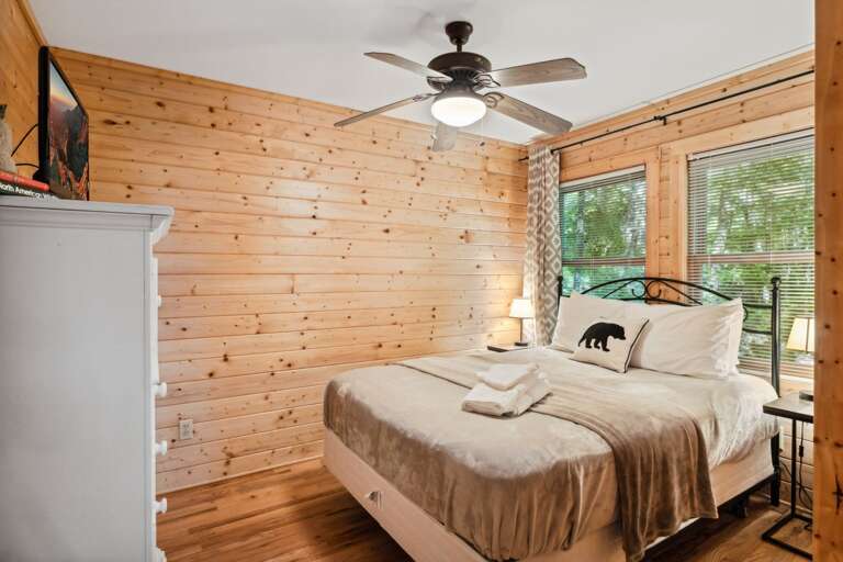 Main Level Queen Bedroom #2 with TV