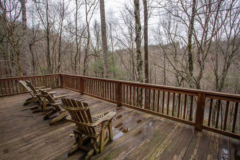 Open Air rear Deck with Adirondack Gliders