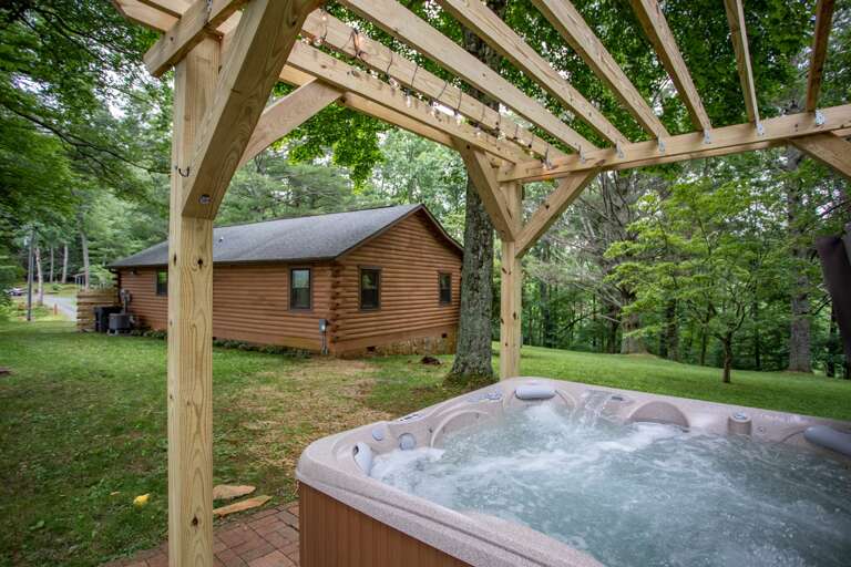 Hot Tub Beside the Home
