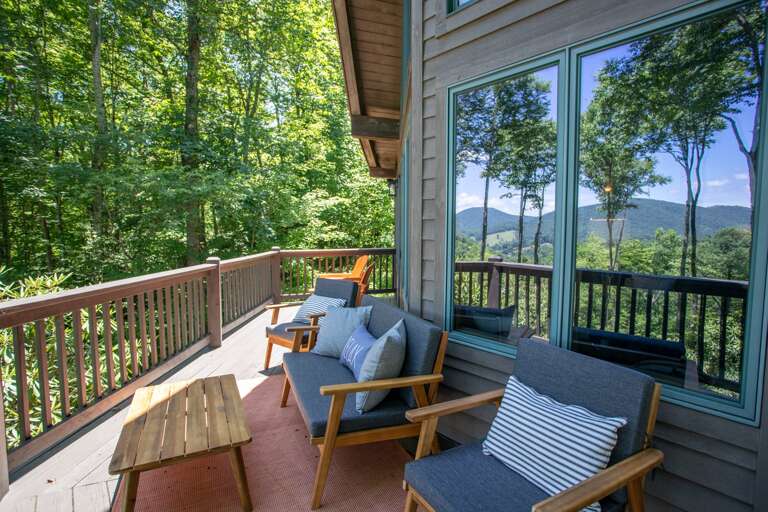 Comfy Outdoor Furniture on Main Level Deck