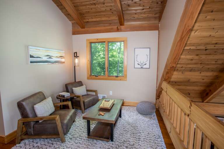 Cozy Loft on Upper Level with Comfy Leather Armchairs