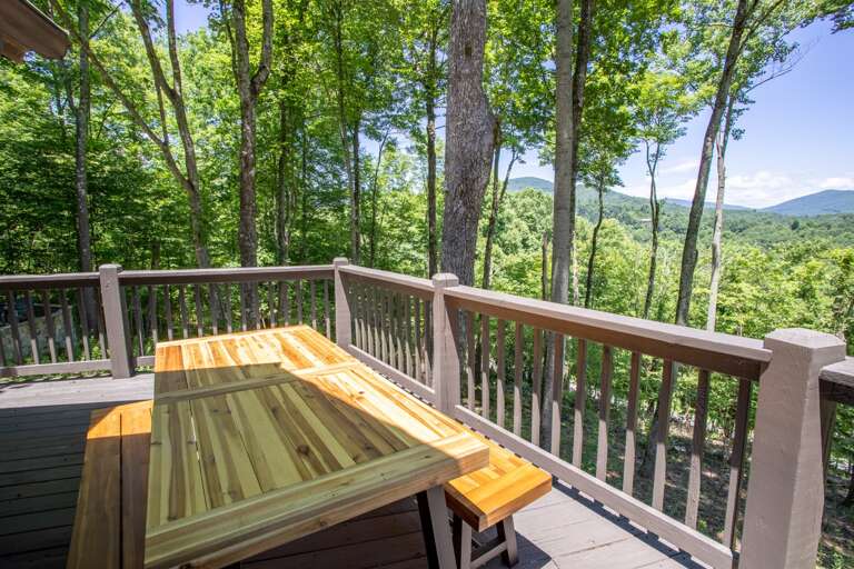 Outdoor Dining Table on Main Level Deck
