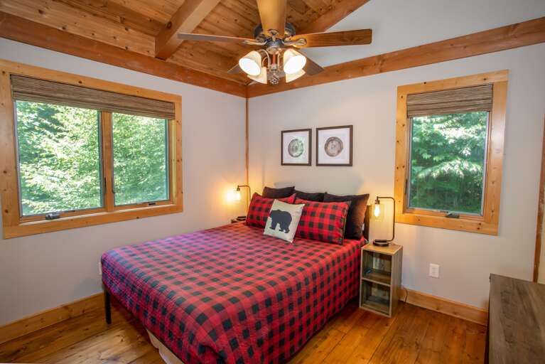 Upper Level Queen Bedroom #1 with Twin Trundle Bed (not pictured)