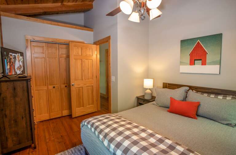 Upper Level Queen Bedroom #2 with HD Smart TV