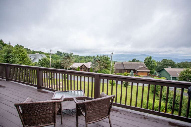 Expansive VIews of the Mountain Tops beyond the surrounding homes on Appalachian Ski Mountain!