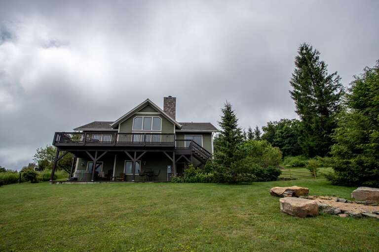 Back Yard and Rear Exterior of Bald Eagle Bluff
