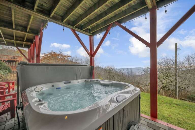 Soak in the Luxurious Hot Tub Just Steps Away