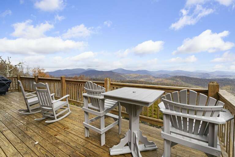 High Seating and Tables on the Deck