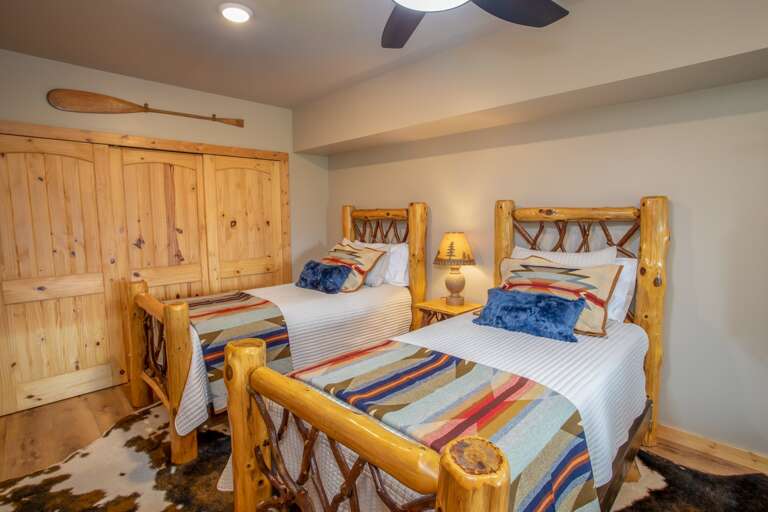 Lower Level King Bedroom also has Two Twins