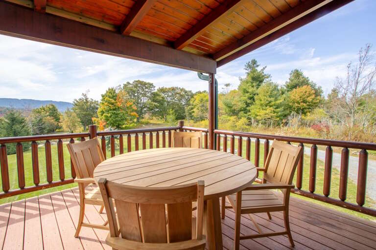 Outdoor Dining for Four on Covered Deck