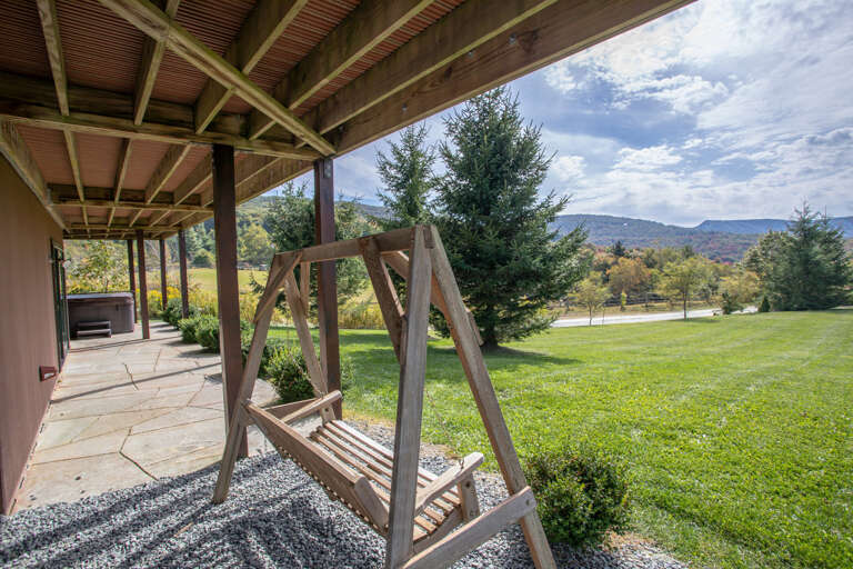 Porch Swing on Lower Level Patio