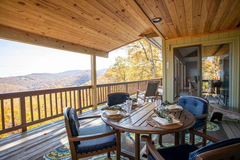 Outdoor Dining and Gas Grill on Rear Main Level Deck