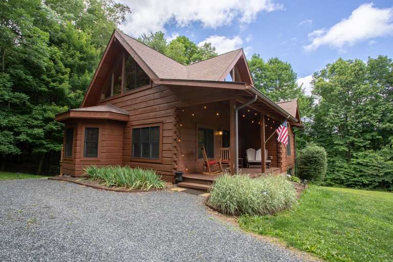 Gravel Parking Area with Two Steps to Front Porch Gravel Parking Area with Two Steps to Front Porch