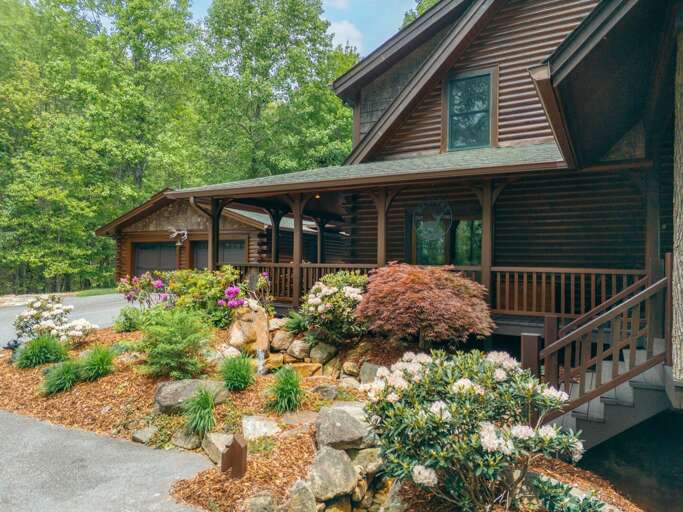 Continuous Flowing Water Feature Built into the Landscaping