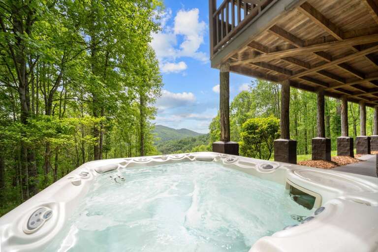Hot Tub with a Mountain View