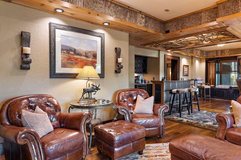 Leather Furniture and Custom Wood Details