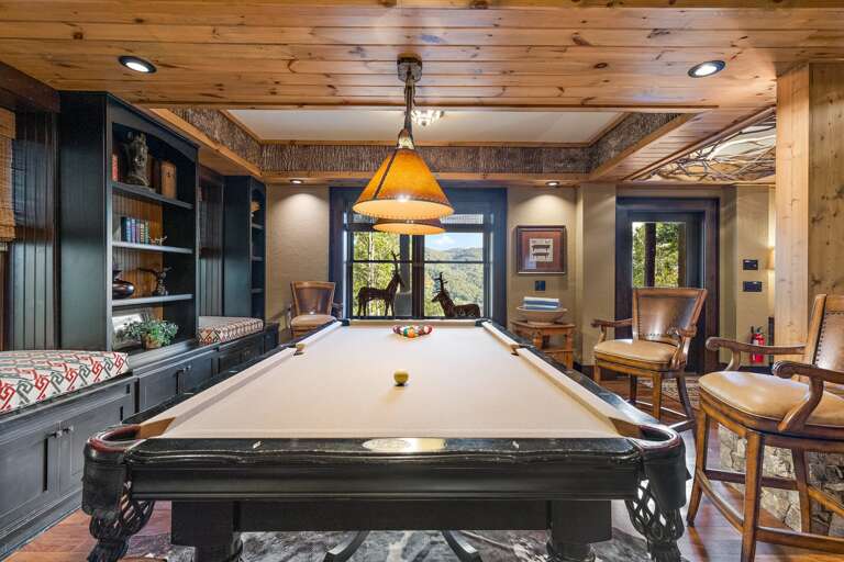 Pool Table in the Lower Level