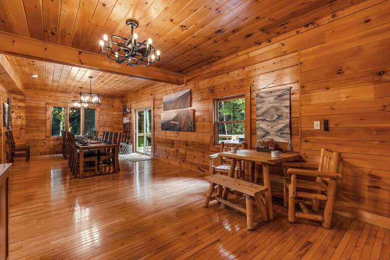 Breakfast Table to the Side of the Kitchen and Dining Room