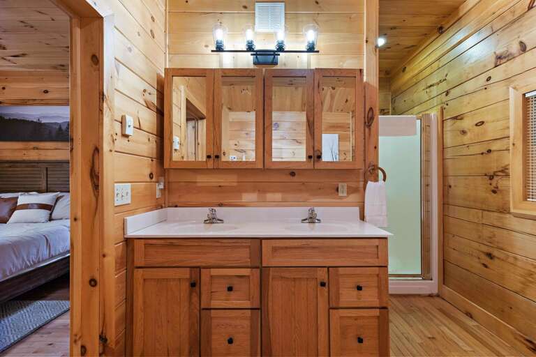 Duel Vanities and Step-in Shower in the Master Bath