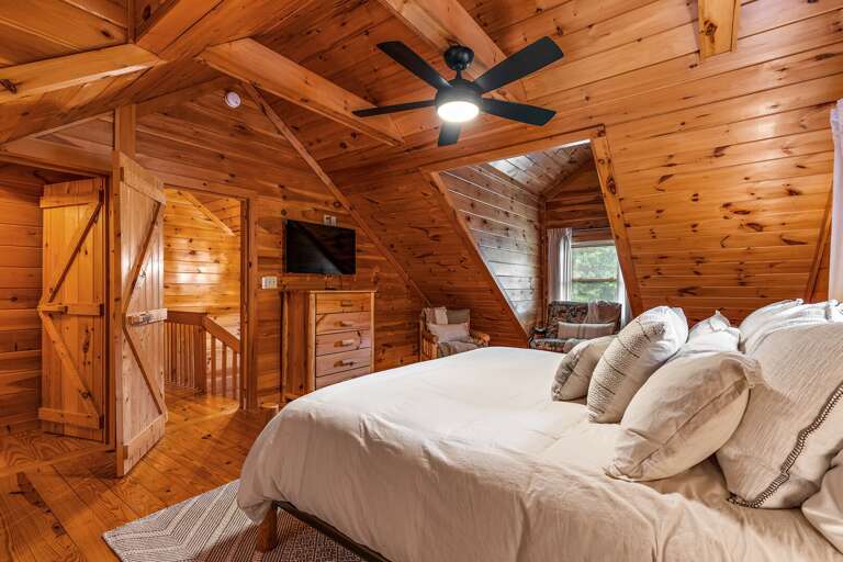 TV in the Upstairs King Suite