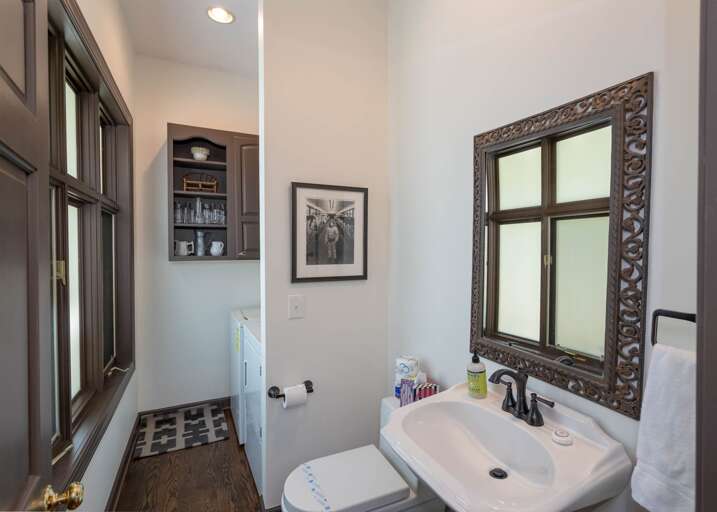 Main Level Powder Room and Laundry Room