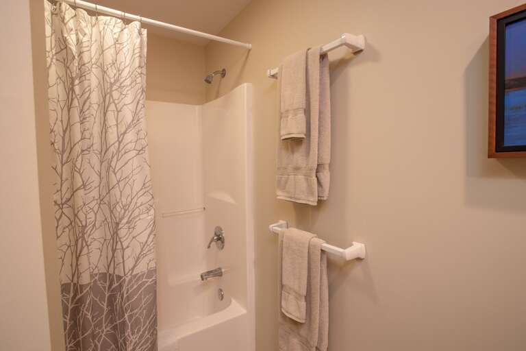 Tub Shower Combo in King Suite Bathroom