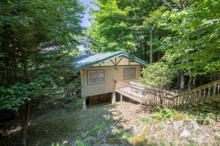 Front Exterior of Fern Cottage, taken from the Parking Area