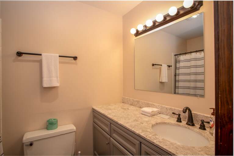 Full Bathroom on Main Level with Granite Vanity and a Tub-and-Shower Combo!