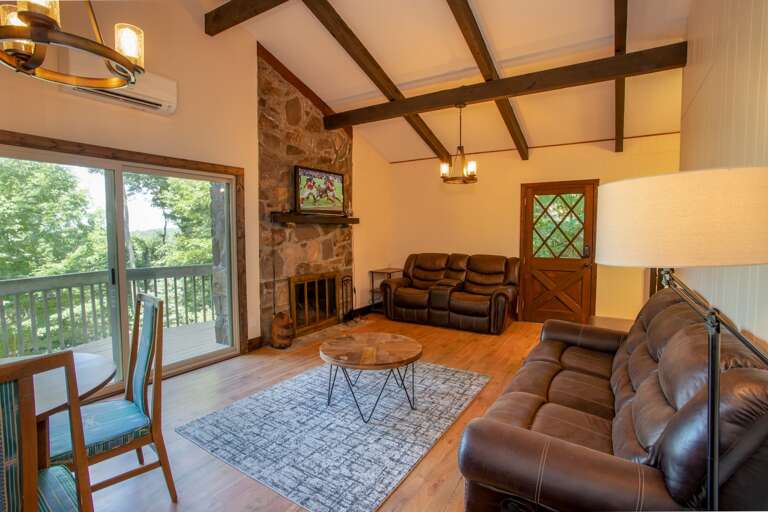 Great Room at Fern Cottage with Huge Glass Doors to Patio