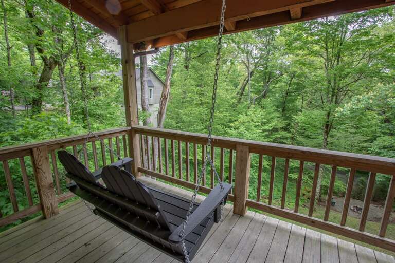 Deck swing and Fire Pit Below Deck swing and Fire Pit Below