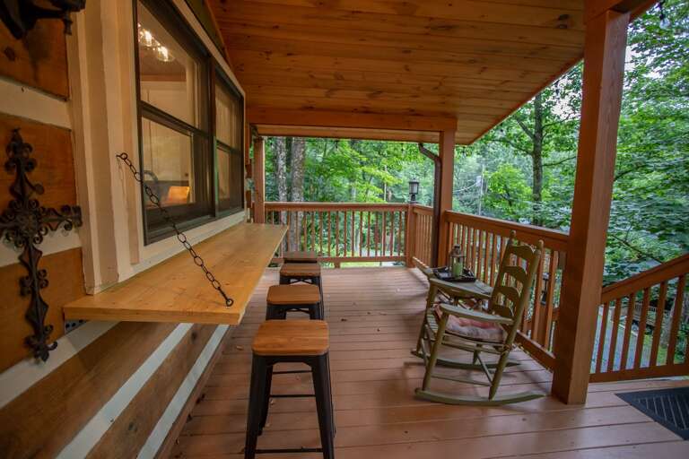 Dine Four at Bar, plus Two at Bistro Table offers an outdoor dining experience for up to Six Guests!