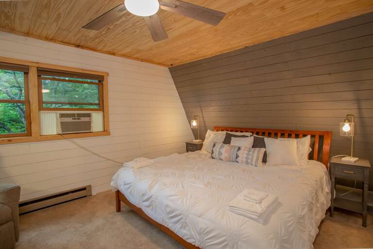 Master Bedroom on Upper Level with Comfy King Bed